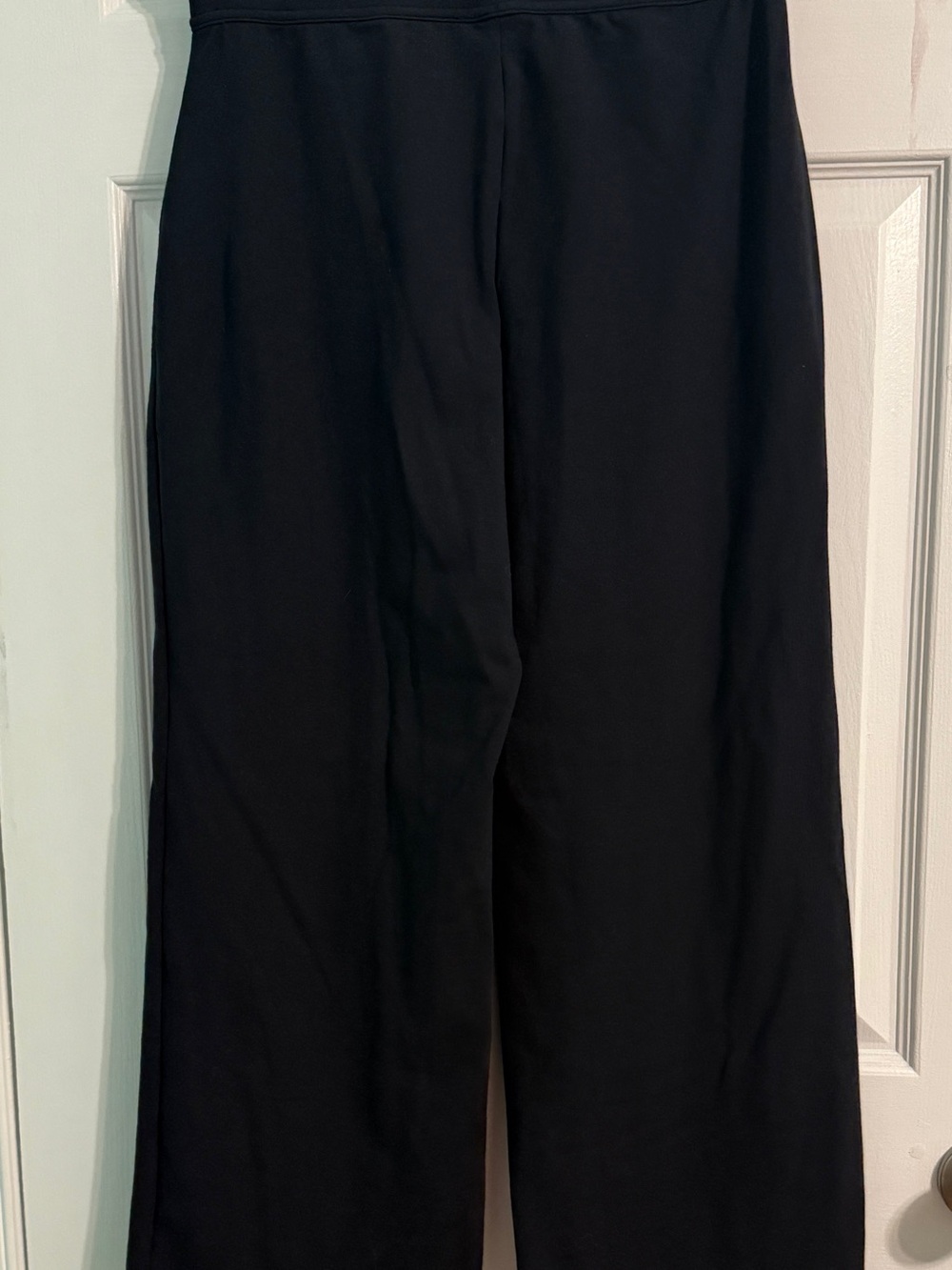 Lands’ end starfish wide leg knit pull-on pants black XS like new